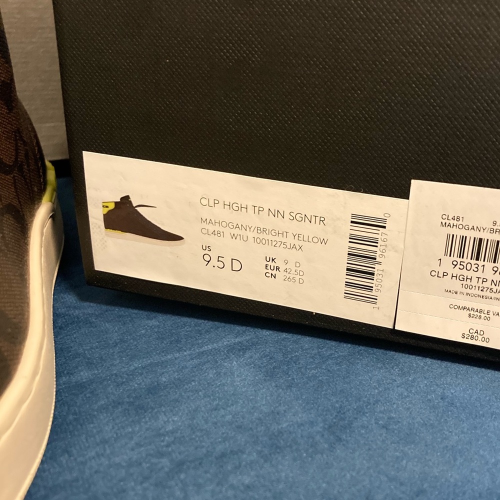 NWB COACH HIGH TOP SIGNATURE SHOES - Picture 6 of 7